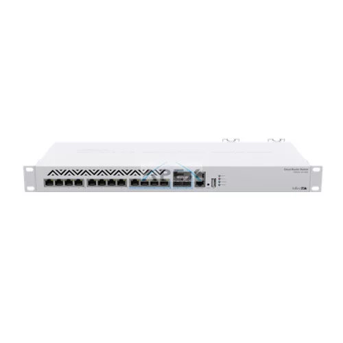 MIKROTIK Cloud Router Switch 1x100Mbps + 8x10Gbps + 4x10Gbps Combo SFP+, Redundáns, Rackes - CRS312-4C+8XG-RM