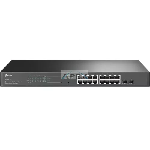 TP-LINK Switch 16x1000Mbps(16xPOE+) + 2xGigabit SFP, Menedzselhető, SG2218P