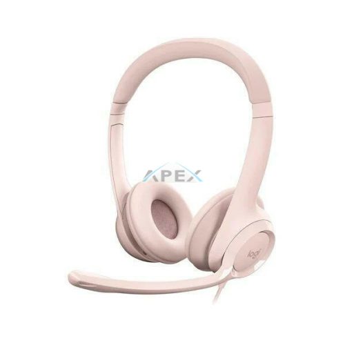 LOGITECH Fejhallgató 2.0 - H390 USB Mikrofonos, Rózsaszín