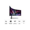 SAMSUNG Ívelt Gaming 240Hz VA monitor 57" G95NC, 7680x2160, 32:9, 420cd/m2, 1ms, 3xHDMI/DP/2xUSB