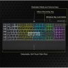 CORSAIR Vezetékes Billentyűzet Gaming, K55 RGB PRO, 6 programozható billentyű, Cseppálló, Csuklótámasz, US, fekete