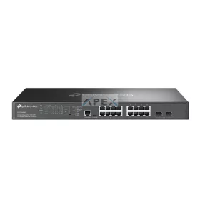   TP-LINK Switch 16x2.5Gbps(8xPOE+) + 2x10G SFP+ + 1xkonzol port + 1xMicro-USB port, Menedzselhető Rackes, SG3218XP-M2
