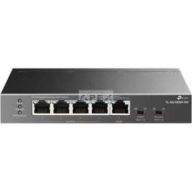   TP-LINK Switch 5x1000Mbps(1xPOE++/4xPOE+) Fémházas, TL-SG1005P-PD