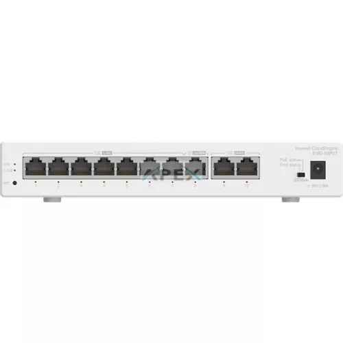 Huawei eKit Engine Gateway 2x1000Mbps (WAN) + 8x1000Mbps (124W POE+),  Asztali - S380-S8P2T