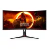 AOC Ívelt Gaming 180Hz VA monitor 34" CU34G2XP/BK, 3440x1440, 21:9, 430cd/m2, 1ms, 2xHDMI/DisplayPort/USBx4