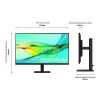 SAMSUNG IPS 100Hz monitor 32" S60UD, 2560x1440, 16:9, 350cd/m2, 5ms, HDMI/DisplayPort/3xUSB/1xUSB-C, Pivot