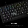 CORSAIR Vezetékes Billentyűzet Gaming, K70 CORE RGB, Mechanikus, MLX Red switch, 104 gombos, US, fekete