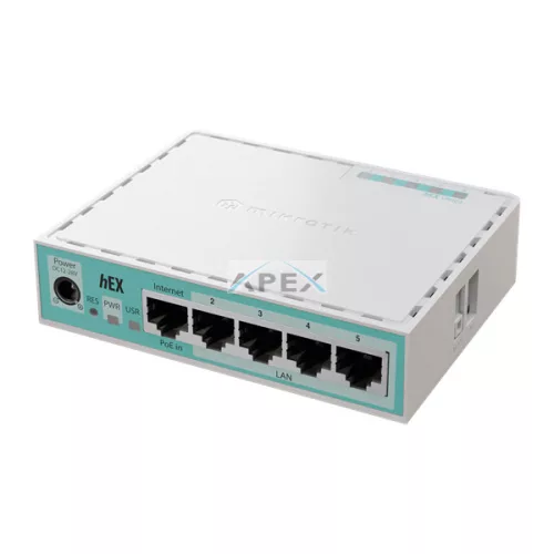 MIKROTIK Vezetékes Router hEX refresh 5x1000Mbps, Beltéri, E50UG