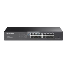   MERCUSYS Switch 16x1000Mbps, Fémházas Asztali Rackes, MS116GS