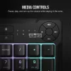 CORSAIR Vezetékes Billentyűzet Gaming, K55 CORE RGB, Médiavezérlő gombok, Cseppálló, US, fekete