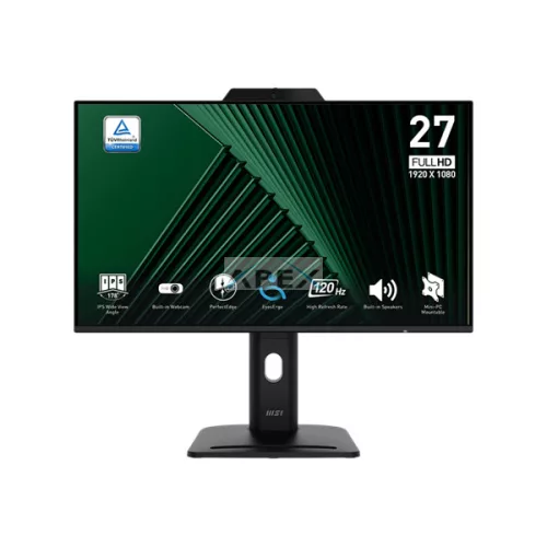 MSI Monitor Business PRO MP272PMG 27" FHD 1920x1080, IPS, 16:9, 120Hz, 1500:1, 1ms, DP, HDMI, VGA, Webcam, Black