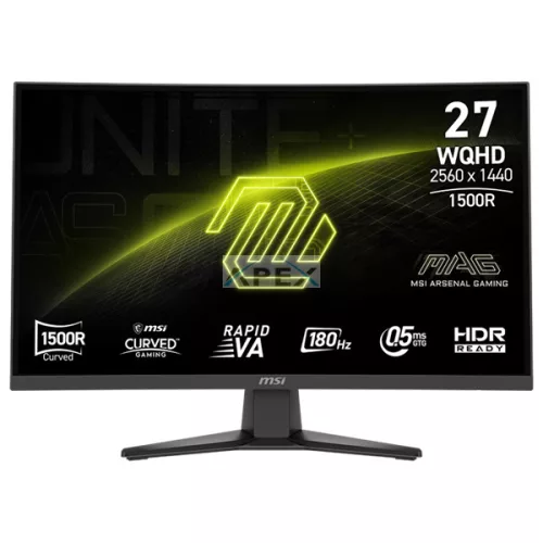 MSI Monitor GAMING MAG 275CQF E18 Ívelt 27" WQHD 2560x1440 180Hz Rapid VA 1500R, 5000:1, 0,5ms, 2x HDMI,DP