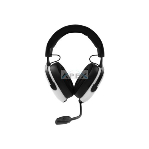 White Shark FOX-W, GH-2445W, gamer fejhallgató, mikrofonnal, fehér