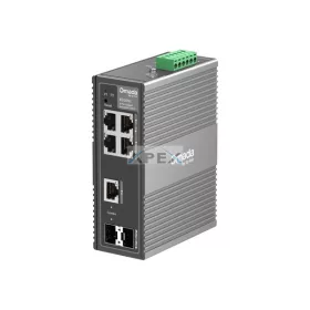   TP-LINK Switch Ipari 4x1000Mbps + 1xGigabit SFP + 1xGigabit kombó SFP Fémházas, IES206G