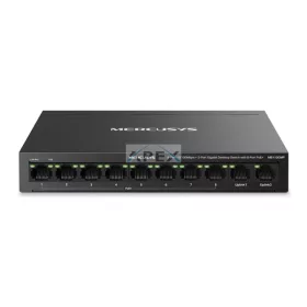   MERCUSYS Switch 8x100Mbps(8xPOE+) + 2xLAN(1000Mbps), Fémházas Asztali/Rackes, MS110CMP