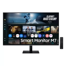   SAMSUNG AI Smart VA monitor 32" M7, 3840x2160, 16:9, 300cd/m2, 4ms, 2xHDMI/3xUSB/USB-C/WiFi/Bluetooth, hangszóró