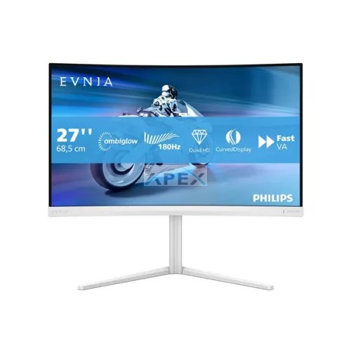 Philips EVNIA 180 Hz ívelt monitor 27", 27M2C5501/00  2560x1440, 16:9, 1ms, 300 cd/m2, HDMIx2/DisplayPort