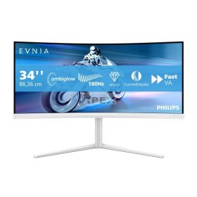   Philips EVNIA 180Hz ívelt monitor 34", 34M2C5501A/00, 3440x1440, 21:9, 1ms, 300 cd/m2, HDMIx2/DisplayPort/USBx4