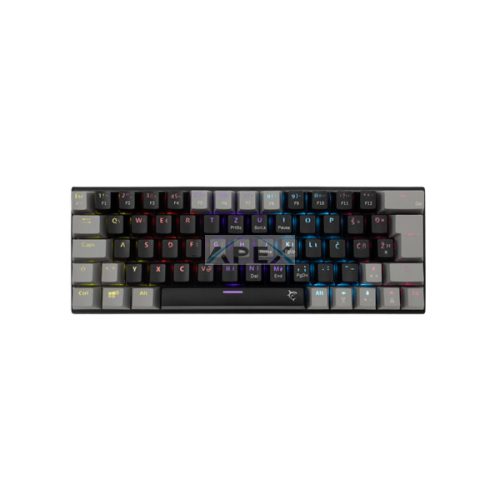 WHITE SHARK GK-002123V2-B-G/BL-HU WAKIZASHI-2-B-G/BL-HU vezetékes mech.bill.fekete/szürk magyar,64 kék