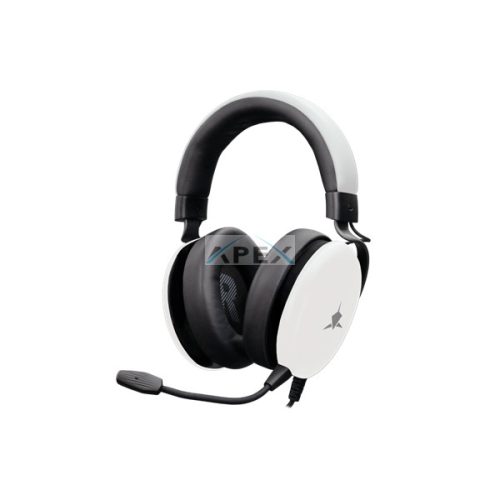 WHITE SHARK GH-2540W ELEPHANT-W  vezetékes gamer fejhallgató mikrofonnal, fehér