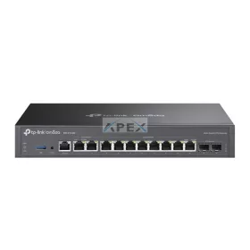   TP-LINK Vezetékes VPN Router 2xWAN/LAN(2.5Gbps)+ 8xWAN/LAN(1000Mbps) + 2xSFP + 1xUSB + 1xkonzol port, ER7412-M2