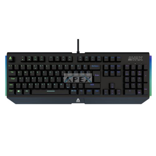 AVAX Vezetékes Billentyűzet FS01 USB, Fekete, Mechanikus, Red Switch, HUN