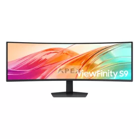   SAMSUNG 49" ViewFinity S9 S95UF DQHD Ívelt monitor, 5120x1440, 32:9, 350cd/2, 5ms,
