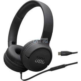   JBL Tune 520C vezetékes fejhallgató, fekete, beépített mikrofon, over ear, kábel hossz 120 cm, 0,156 kg
