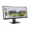 LENOVO Monitor - ThinkVision T34WD-40, 34" WQHD 3440x1440 VA, 21:9, 3000:1, 300cd/m2, 4ms, USB A-C, DP, HDMI, RJ45