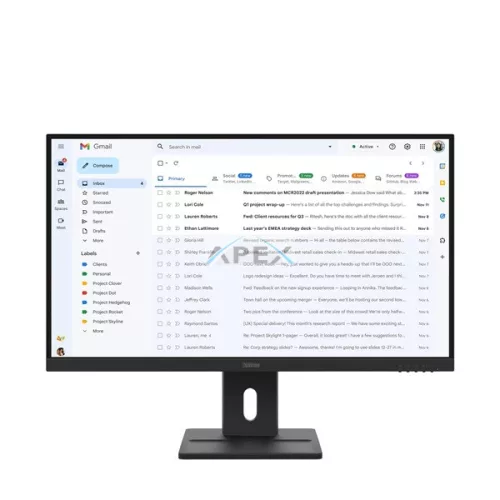 LENOVO Monitor - ThinkVision E27-40; 27" FHD 1920x1080 IPS, 16:9, 4ms, 100Hz, 1500:1, 3000cd/m2, HDMI, DP, VGA
