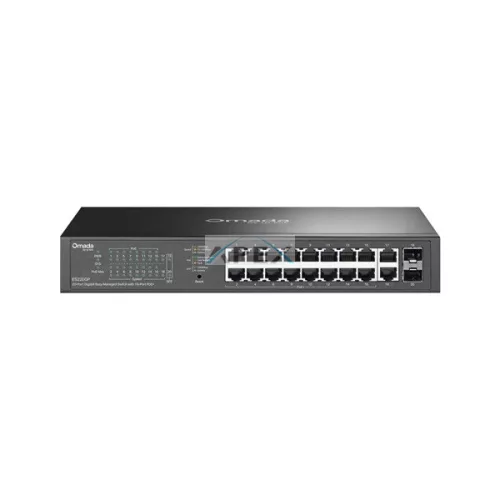 TP-LINK Switch 20x1000Mbps(16xPOE+) + 2xSFP Fémházas Easy Smart (Omada), ES220GP