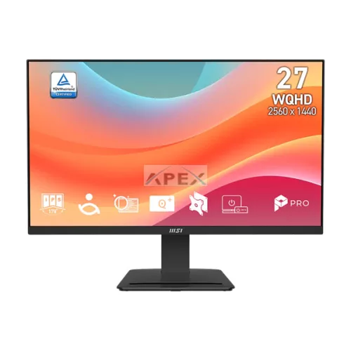 MSI Monitor Business PRO MP273Q E7 27" WQHD 2560x1440 IPS, 75Hz, 1000:1, 4ms, 2x HDMI, DP, fekete