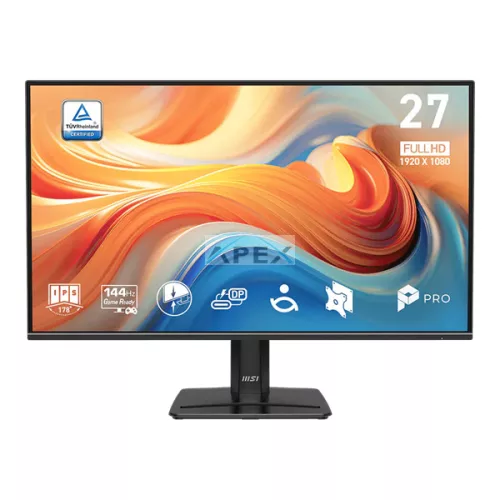 MSI Monitor Business PRO MP272 E14C 27" FHD 1920x1080, IPS 16:9 144Hz, 1ms, 1000:1, HDMI, USB-C, Black