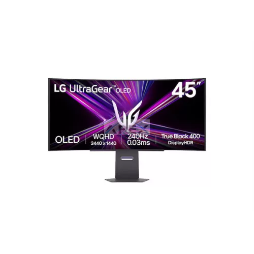 LG UltraGear OLED 240 Hz Gaming monitor 45GX900A 45",3440x1440, 21:9, 275cd/m2,0,03ms, DisplayPort/2xHDMI/2xUSB áll.mag.
