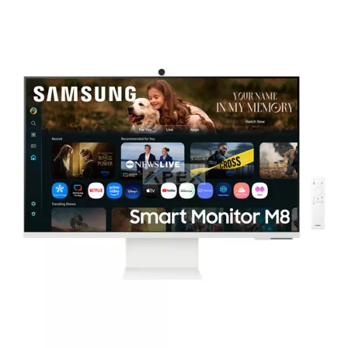 SAMSUNG M8 M80F Vision AI Smart 4K monitor 32", 3840x2160, 16:9, 400cd/m2, 4 ms, HDMI/2xUSB/1xUSB-C, hangszóró, Fehér
