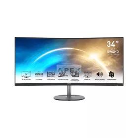   MSI Monitor Business PRO MP341CQ E12 Ívelt 34" QHD, 3440x1440, 120Hz VA 21:9, 3000:1, 300cd/m2, 4ms, 2xHDMI, DP, Black