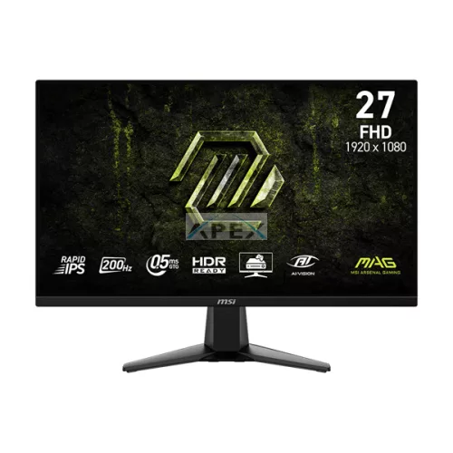 MSI Monitor GAMING MAG 275F E20 27" FHD 1920x1080, Rapid IPS 200Hz, 16:9, 1000:1, 0,5ms, 2x HDMI, DP, Black
