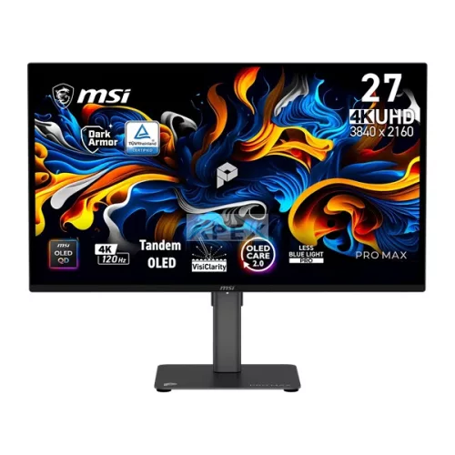 MSI Monitor Business PRO MAX 271UPX12G 26,5" UHD 3840x2160, QD-OLED 120Hz, 0,03ms, HDR, 2x hDMI, DP, USB-C, Grey