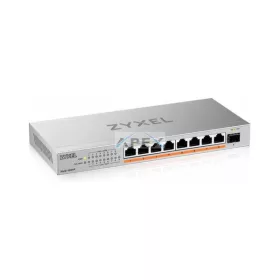   ZYXEL Switch 8x2.5Gbps(8xPOE++) + 1xSFP+  Fémházas Asztali, XMG-108HP-EU0101F