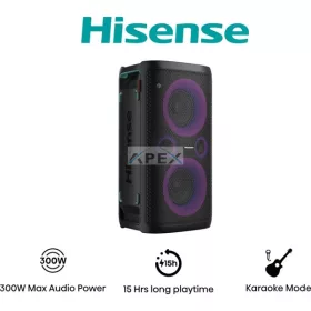   HISENSE Party Storm Bluetooth Party Hangszóró 2.0CH, 300W, Fekete