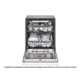   LG DB365TXS QuadWash™ Beépíthető gőzös mosogatógép | TrueSteam™ technológiával, Automatikus ajtónyitás, 14 teríték, ThinQ™ WiFi funkció (DB365TXS)