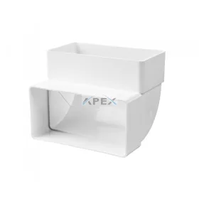 Lapos csatorna függőleges könyök, 60x204 mm