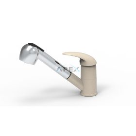   EVIDO 105741 EVIDO PINGUIN-S zuhanyfejes gránit csaptelep, bézs/króm