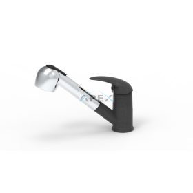   EVIDO 105751 EVIDO PINGUIN-S zuhanyfejes gránit csaptelep, antracit/króm