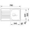 BLANCO TIPO 45S COMP. natur exc.