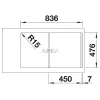 BLANCO LANTOS 45S-IF 2 csaplyuk. exc.