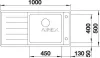 BLANCO ANDANO XL 6S-IF jobb tart. InFi