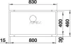 BLANCO SUBLINE 800-U antracit exc.n.