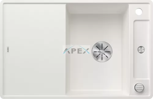 BLANCO AXIA III 45S-F fehér üveg tart, SZINTBE ÉPÍTÉS