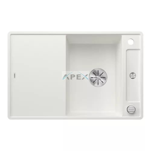 BLANCO AXIA III 45S-F fehér üveg tart, SZINTBE ÉPÍTÉS